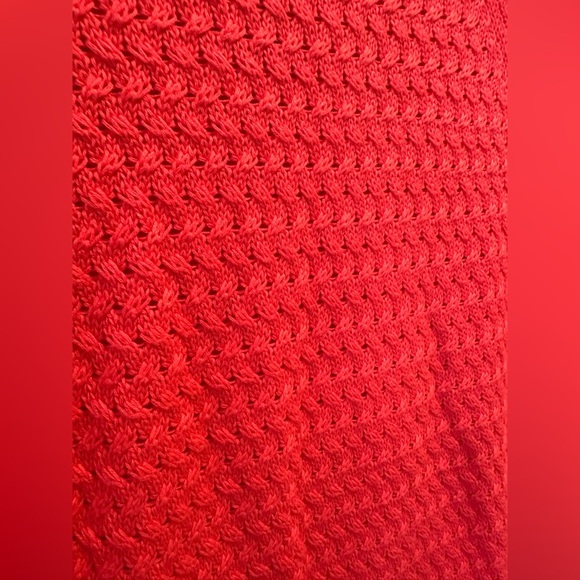 American Eagle Neon Pink Sweater Knit Wide Neck Back Zipper Pullover - Picture 4 of 7